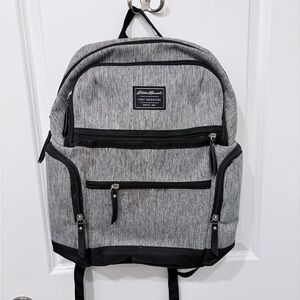 Eddie Bauer Diaper Backpack | Gray | Barely Used | Clean Interior